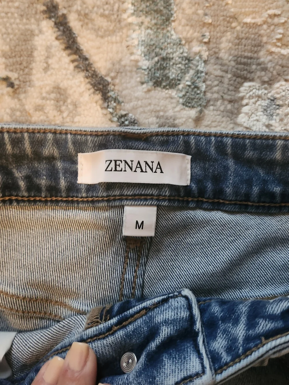 Zenana Outfitters Light Blue Distressed Denim Shorts